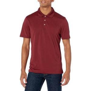imageAmazon Essentials Mens Golf Polo Shirt Short Sleeve SlimFit QuickDryBurgundy