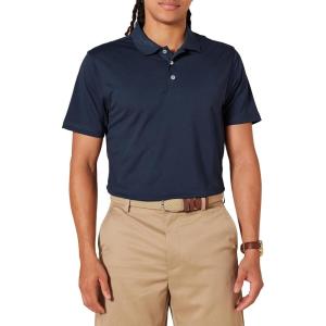 imageAmazon Essentials Mens Golf Polo Shirt Short Sleeve SlimFit QuickDryDark Navy