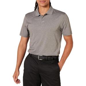 imageAmazon Essentials Mens Golf Polo Shirt Short Sleeve SlimFit QuickDryMedium Grey Heather