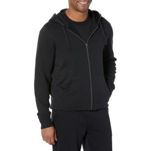 imageAmazon Essentials Mens LongSleeve French Terry FullZip Hoodie Available in Big ampamp TallBlack