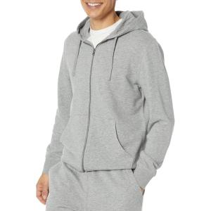 imageAmazon Essentials Mens LongSleeve French Terry FullZip Hoodie Available in Big ampamp TallGrey Heather