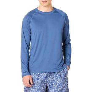 imageAmazon Essentials Mens LongSleeve QuickDry UPF 50 Swim TeeBlue