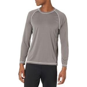 imageAmazon Essentials Mens LongSleeve QuickDry UPF 50 Swim TeeCharcoal