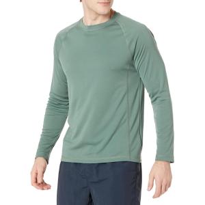 imageAmazon Essentials Mens LongSleeve QuickDry UPF 50 Swim TeeGreen