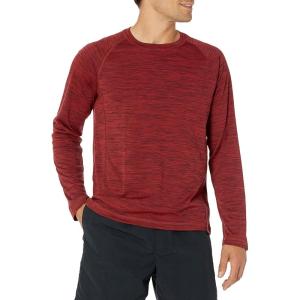 imageAmazon Essentials Mens LongSleeve QuickDry UPF 50 Swim TeeRed Heather