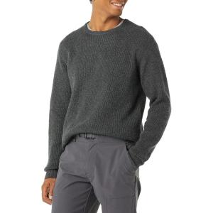 imageAmazon Essentials Mens LongSleeve Soft Touch Crewneck SweaterCharcoal Heather