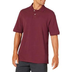 imageAmazon Essentials Mens RegularFit Cotton Pique Polo Shirt Available in Big ampamp TallBurgundy