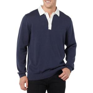 imageAmazon Essentials Mens Rugby SweaterDark Navy