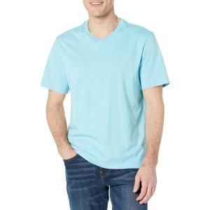 imageAmazon Essentials Mens ShortSleeve VNeck TShirts Pack of 2Light Blue