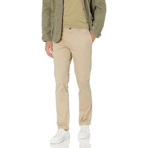 imageAmazon Essentials Mens SkinnyFit Washed Comfort Stretch Chino Pant Previously GoodthreadsLight Khaki Brown