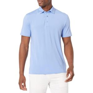 imageAmazon Essentials Mens SlimFit Quick Dry Tech Stretch Lightweight Golf Polo ShirtBlue