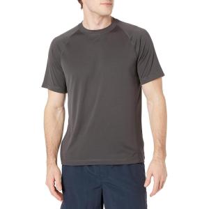 imageAmazon Essentials Mens SlimFit ShortSleeve QuickDry UPF 50 Swim TeeDark Grey