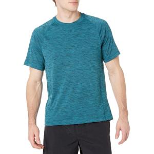 imageAmazon Essentials Mens SlimFit ShortSleeve QuickDry UPF 50 Swim TeeDark Teal Blue