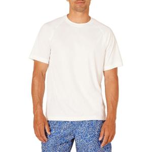 imageAmazon Essentials Mens SlimFit ShortSleeve QuickDry UPF 50 Swim TeeWhite
