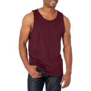 imageAmazon Essentials Mens Tank Top RegularFit UndershirtBurgundy