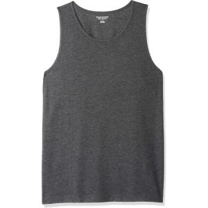 imageAmazon Essentials Mens Tank Top RegularFit UndershirtCharcoal Heather