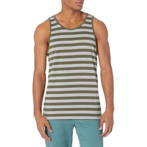 imageAmazon Essentials Mens Tank Top RegularFit UndershirtDark GreenLight Grey Heather