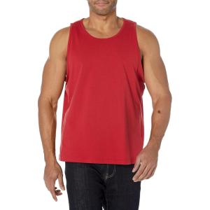 imageAmazon Essentials Mens Tank Top RegularFit UndershirtRed