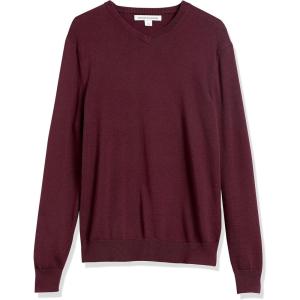 imageAmazon Essentials Mens VNeck Pullover Sweater Available in Big ampamp TallBurgundy