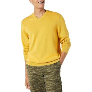imageAmazon Essentials Mens VNeck Pullover Sweater Available in Big ampamp TallGold