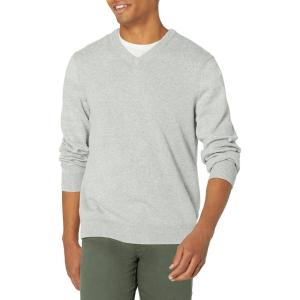 imageAmazon Essentials Mens VNeck Pullover Sweater Available in Big ampamp TallLight Grey Heather