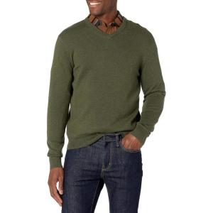 imageAmazon Essentials Mens VNeck Pullover Sweater Available in Big ampamp TallOlive Heather