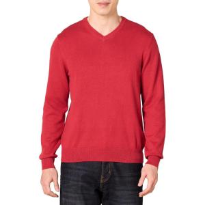 imageAmazon Essentials Mens VNeck Pullover Sweater Available in Big ampamp TallRed