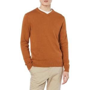 imageAmazon Essentials Mens VNeck Pullover Sweater Available in Big ampamp TallRust