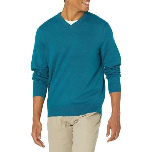 imageAmazon Essentials Mens VNeck Pullover Sweater Available in Big ampamp TallTeal Blue Heather