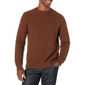 imageAmazon Essentials Oversized Crewneck Sweater for Men Textured CottonDeep Brown