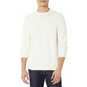 imageAmazon Essentials Oversized Crewneck Sweater for Men Textured CottonEggshell White