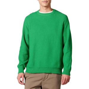 imageAmazon Essentials Oversized Crewneck Sweater for Men Textured CottonGreen