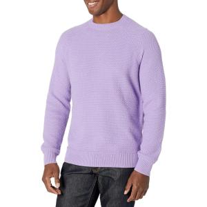 imageAmazon Essentials Oversized Crewneck Sweater for Men Textured CottonLavender
