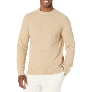 imageAmazon Essentials Oversized Crewneck Sweater for Men Textured CottonTan