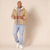 imageAmazon Essentials Hoodie For Men SherpaLined FullZip Fleece SweatshirtCamel Heather