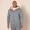 imageAmazon Essentials Hoodie For Men SherpaLined FullZip Fleece SweatshirtLight Grey Heather
