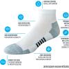 imageAmazon Essentials Mens Athletic Ankle Socks Breathable Cotton Blend Cushioned 6 PairsGreyWhite