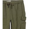 imageAmazon Essentials Mens Cargo Fleece Jogger Sweatpant with Relaxed FitOlive Heather