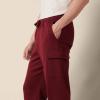 imageAmazon Essentials Mens Cargo Fleece Sweatpant with Open HemDark Red