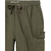 imageAmazon Essentials Mens Cargo Fleece Sweatpant with Open HemOlive Heather