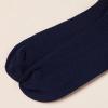 imageAmazon Essentials Mens Comfortable Patterned Dress Socks 5 PairsDark BlueGreyNavy