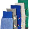imageAmazon Essentials Mens Comfortable Patterned Dress Socks 5 PairsTropicalBirds