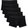 imageAmazon Essentials Mens Cotton Jersey Boxer Shorts Underwear Pack of 5Black