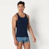 imageAmazon Essentials Mens Cotton Jersey Boxer Shorts Underwear Pack of 5Navy BlueBlueWhite
