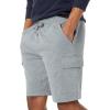 imageAmazon Essentials Mens Fleece Cargo ShortLight Grey Heather