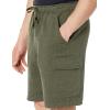 imageAmazon Essentials Mens Fleece Cargo ShortOlive Heather