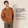 imageAmazon Essentials Mens Fleece Crewneck Sweatshirt Available in Big ampamp TallToffee Brown