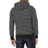 imageAmazon Essentials Mens FullZip Fleece Hoodie Available in Big ampamp TallBlack Grey Stripe