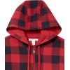 imageAmazon Essentials Mens FullZip Fleece Hoodie Available in Big ampamp TallBlack Red Buffalo Plaid