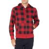 imageAmazon Essentials Mens FullZip Fleece Hoodie Available in Big ampamp TallBlack Red Buffalo Plaid